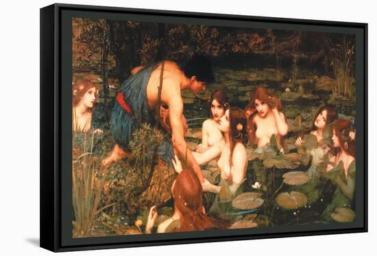 Hylas and the Nymphs-John William Waterhouse-Framed Stretched Canvas