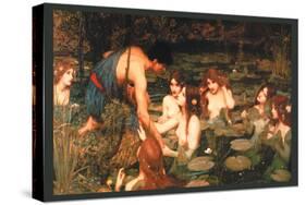 Hylas and the Nymphs-John William Waterhouse-Stretched Canvas