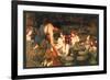 Hylas and the Nymphs-John William Waterhouse-Framed Art Print