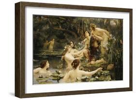 Hylas and the Water Nymphs-Henrietta Rae-Framed Giclee Print