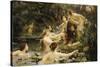 Hylas and the Water Nymphs-Henrietta Rae-Stretched Canvas