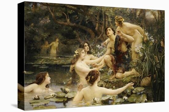 Hylas and the Water Nymphs-Henrietta Rae-Stretched Canvas