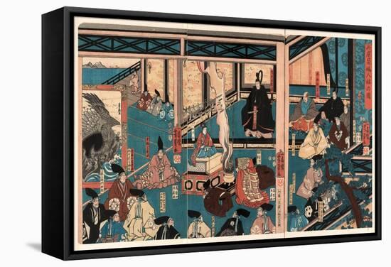 Hyogo Chikuto Hitobashira No Zu-Utagawa Yoshikazu-Framed Stretched Canvas