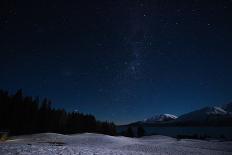 The Night Sky in Lake Pukaki with Mountcook-hyojin park-Framed Photographic Print