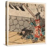 Hyoshigi O Utsu Bushi-Utagawa Kuniyoshi-Stretched Canvas