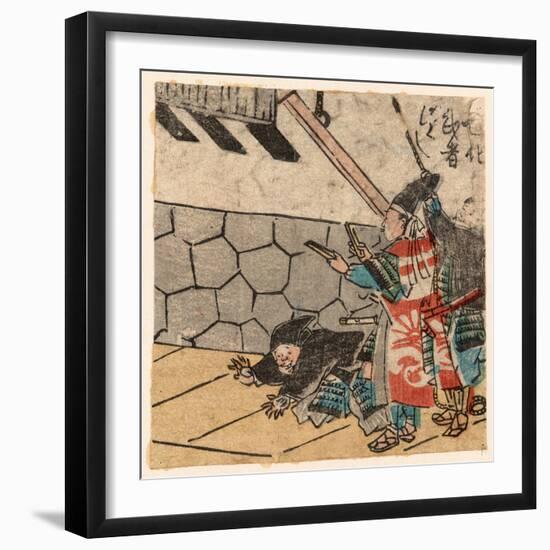 Hyoshigi O Utsu Bushi-Utagawa Kuniyoshi-Framed Giclee Print