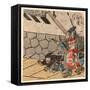 Hyoshigi O Utsu Bushi-Utagawa Kuniyoshi-Framed Stretched Canvas