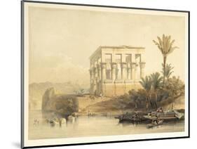 Hypaethral Temple at Philae, Bed of Pharaoh, Plate 65, Vol.II Egypt and Nubia, Engraved Haghe-David Roberts-Mounted Giclee Print