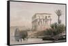 Hypaethral Temple at Philae, the Bed of Pharoah-David Roberts-Framed Stretched Canvas