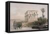 Hypaethral Temple at Philae, the Bed of Pharoah-David Roberts-Framed Stretched Canvas