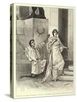 Hypatia at the Haymarket Theatre, Philammon Declaring His Love for Hypatia-Henry Marriott Paget-Stretched Canvas