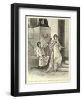 Hypatia at the Haymarket Theatre, Philammon Declaring His Love for Hypatia-Henry Marriott Paget-Framed Premium Giclee Print
