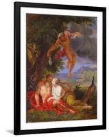 Hypnos Sending Jupiter and Juno to Sleep-Balthasar Beschey-Framed Giclee Print