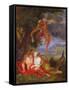 Hypnos Sending Jupiter and Juno to Sleep-Balthasar Beschey-Framed Stretched Canvas