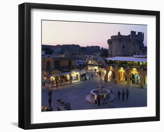 Hypocratus Square, Rhodes Town, Rhodes, Dodecanese, Greek Islands, Greece, Europe-Simanor Eitan-Framed Photographic Print