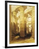 Hypostyle Hall, or Hall of Columns, 13th Century BC, Temple of Amon, Karnak, Egypt-David Roberts-Framed Giclee Print