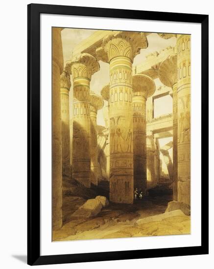 Hypostyle Hall, or Hall of Columns, 13th Century BC, Temple of Amon, Karnak, Egypt-David Roberts-Framed Giclee Print