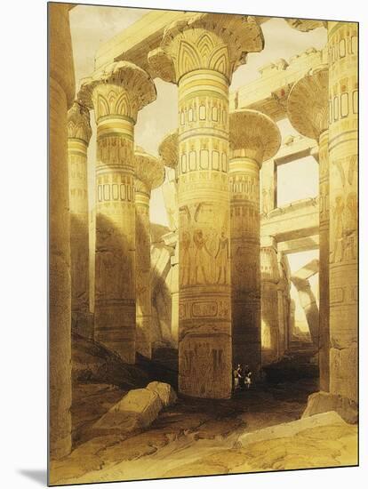 Hypostyle Hall, or Hall of Columns, 13th Century BC, Temple of Amon, Karnak, Egypt-David Roberts-Mounted Giclee Print