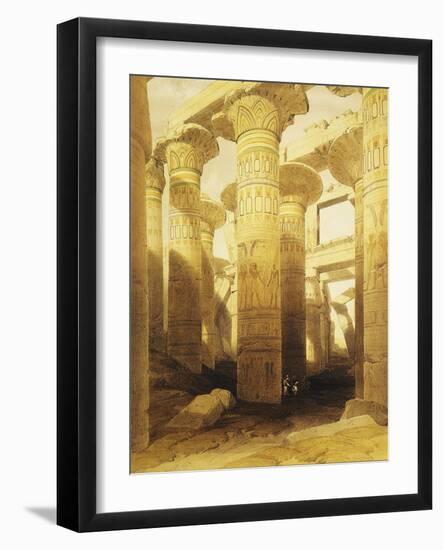 Hypostyle Hall, or Hall of Columns, 13th Century BC, Temple of Amon, Karnak, Egypt-David Roberts-Framed Giclee Print