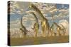 Hypsilophodon and Pteranodon Dinosaurs Accompany a Herd of Argentinosaurus-null-Stretched Canvas