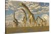 Hypsilophodon and Pteranodon Dinosaurs Accompany a Herd of Argentinosaurus-null-Stretched Canvas