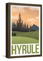 Hyrule Retro Travel Poster-null-Framed Poster