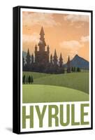 Hyrule Retro Travel Poster-null-Framed Stretched Canvas