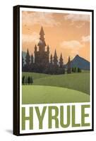 Hyrule Retro Travel Poster-null-Framed Stretched Canvas