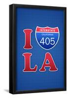 I 405 LA Humor Print Poster-null-Framed Poster