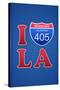 I 405 LA Humor Print Poster-null-Stretched Canvas