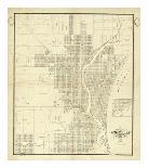 Map of Milwaukee, c.1856-I^ A^ Lapham-Mounted Art Print