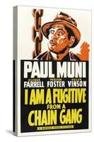 I AM A FUGITIVE FROM A CHAIN GANG, Paul Muni, 1932.-null-Stretched Canvas