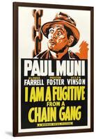 I AM A FUGITIVE FROM A CHAIN GANG, Paul Muni, 1932.-null-Framed Art Print