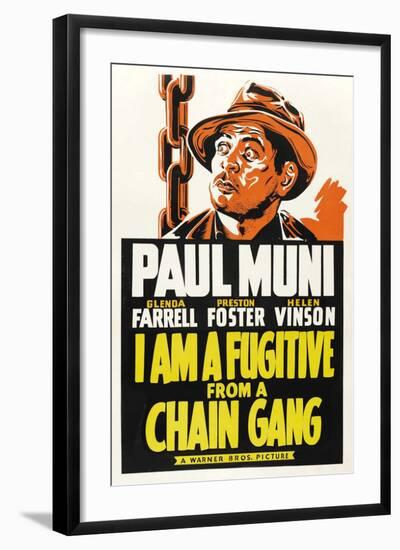 I AM A FUGITIVE FROM A CHAIN GANG, Paul Muni, 1932.-null-Framed Art Print