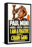 I AM A FUGITIVE FROM A CHAIN GANG, Paul Muni, 1932.-null-Framed Stretched Canvas
