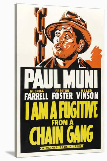 I AM A FUGITIVE FROM A CHAIN GANG, Paul Muni, 1932.-null-Stretched Canvas