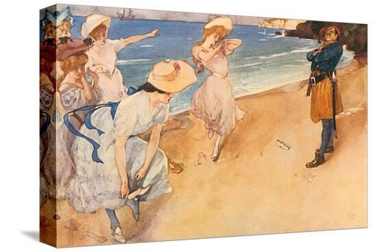 I Am A Pirate!-Sir William Russell Flint-Stretched Canvas