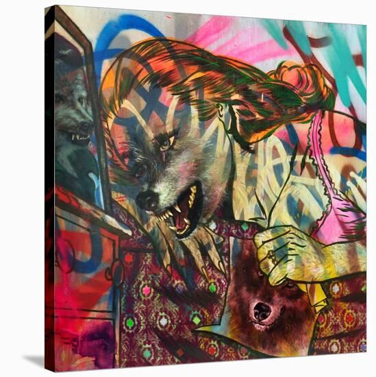 I Am a Wolf-Shark Toof-Stretched Canvas