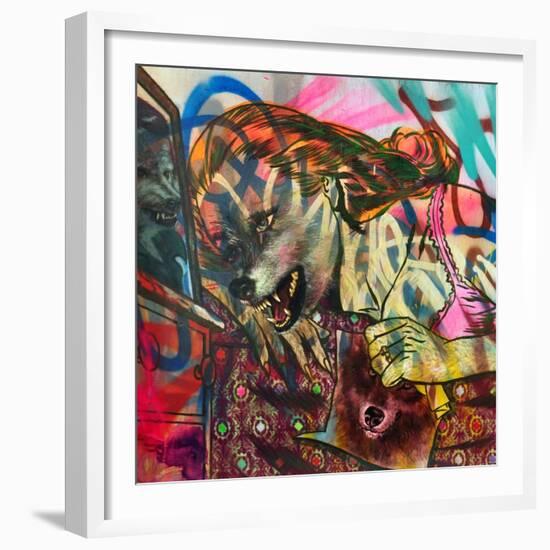 I Am a Wolf-Shark Toof-Framed Premium Giclee Print