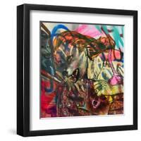 I Am a Wolf-Shark Toof-Framed Art Print