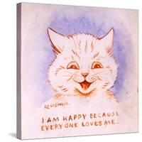 I Am Happy Because Everyone Loves Me, C.1928-Louis Wain-Stretched Canvas