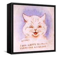 I Am Happy Because Everyone Loves Me, C.1928-Louis Wain-Framed Stretched Canvas