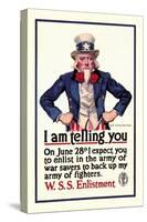 I Am Telling You-James Montgomery Flagg-Stretched Canvas