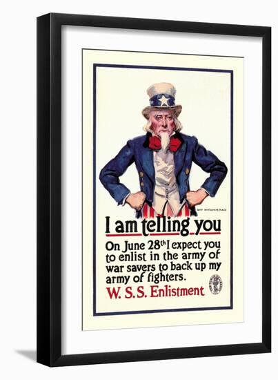 I Am Telling You-James Montgomery Flagg-Framed Art Print