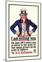 I Am Telling You-James Montgomery Flagg-Mounted Art Print