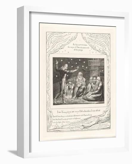 I Am Young and Ye are Very Old Wherefore I Was Afraid, 1825-William Blake-Framed Giclee Print