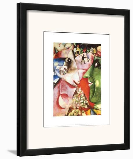I and the Village, c.1911-Marc Chagall-Framed Art Print