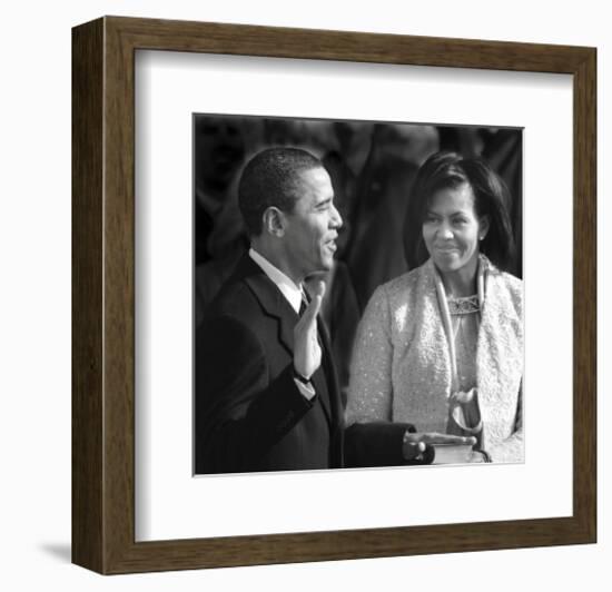 I, Barack Hussein Obama...-Celebrity Photography-Framed Art Print