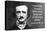 I Became Insane With Intervals Of Sanity - Edgar Allan Poe Quote Poster-Ephemera-Stretched Canvas