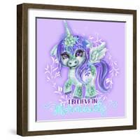 I Believe in Mermaids CutieCorn-Sheena Pike Art And Illustration-Framed Giclee Print